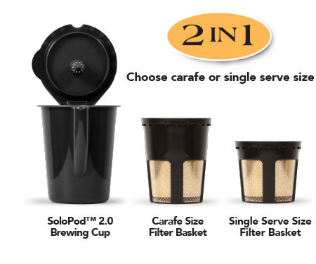Solofill SoloGrind 2-in-1 Automatic Single Serve Coffee Burr Grinder